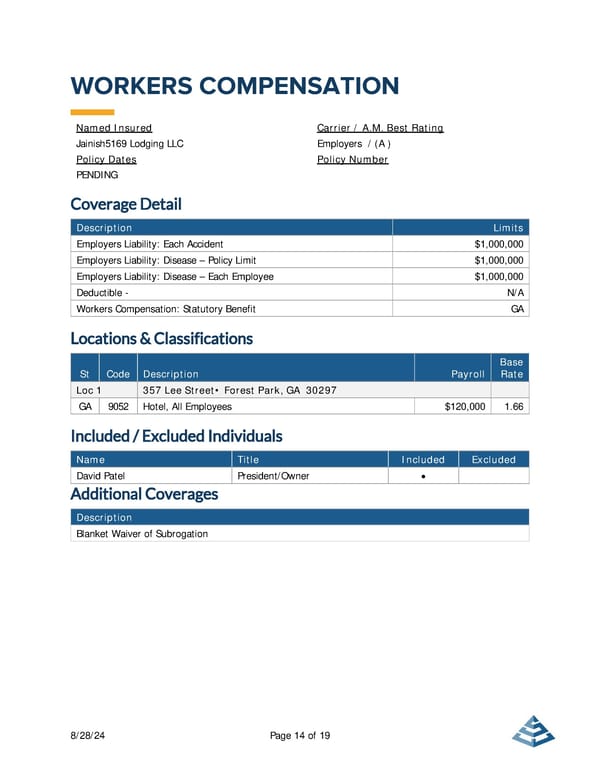 Commercial Lines Proposal Template [COPY] - Page 14
