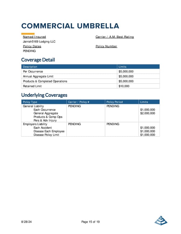 Commercial Lines Proposal Template [COPY] - Page 15
