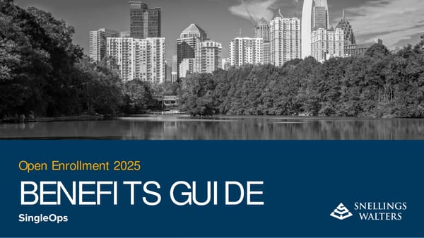 SingleOps 2025 Benefits Guide - Page 1