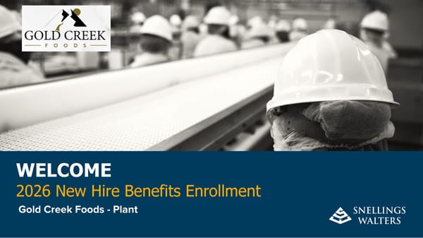 2026 Plant- New Hire Benefits Summary - Page 1